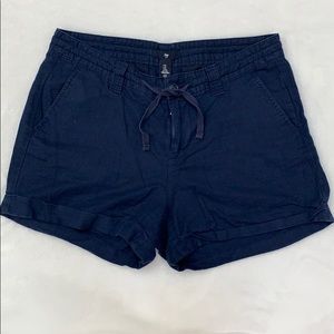 Loose fitting navy shorts